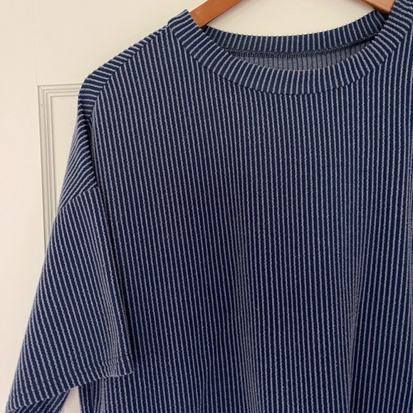 Women's Blue Ribbed set - Picture 3 of 4